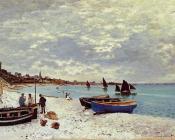 克劳德 莫奈 : The Beach at Sainte-Adresse